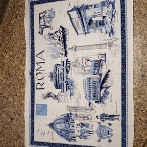 Tessitura di Arconate ROMA Tea Towel Wall Hanging 35" x 24" Cotton Made In Italy